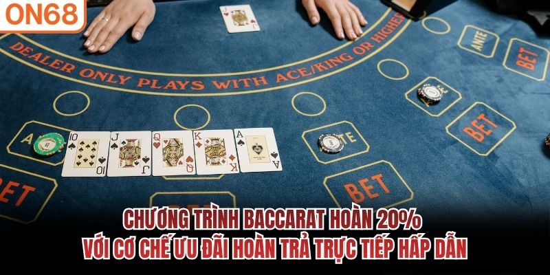 Chương trình Baccarat hoàn 20% với cơ chế ưu đãi hoàn trả trực tiếp hấp dẫn Baccarat hoàn 20%